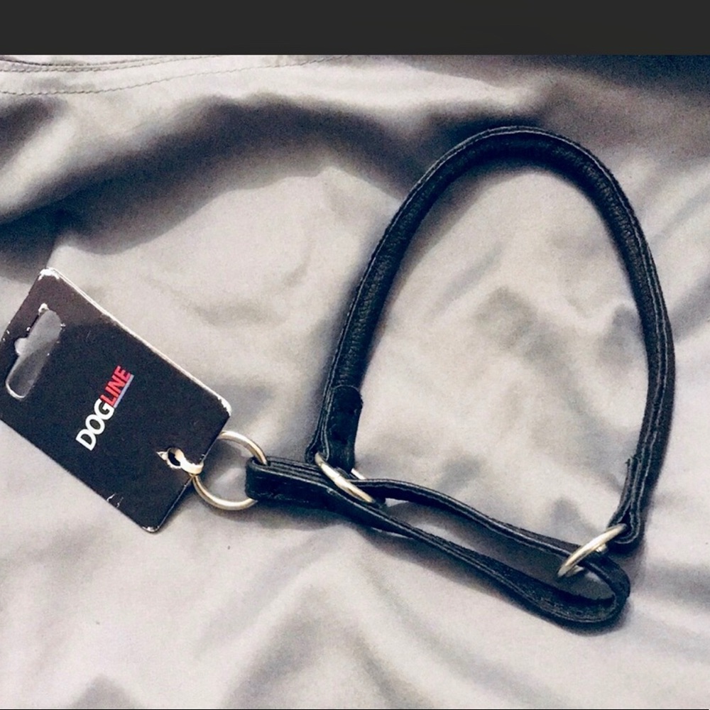 🐾”Dogline” Martingale leather round dog collar🐾